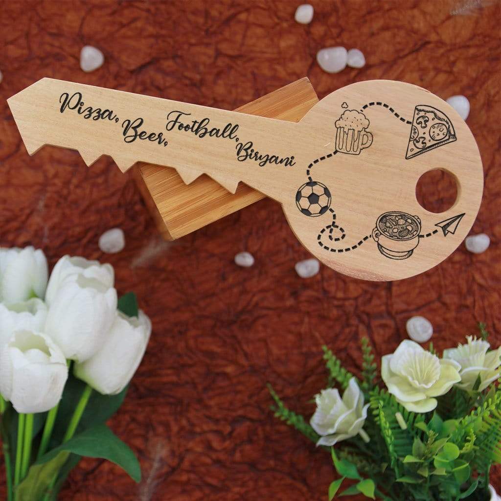 Personalised Key To Heart : Key-Shaped Wooden Sign - Image 2