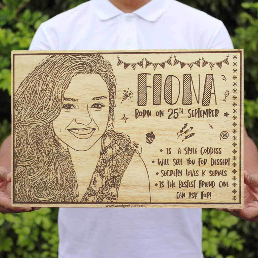 Personalised Wooden Frame For Birthday - Image 2