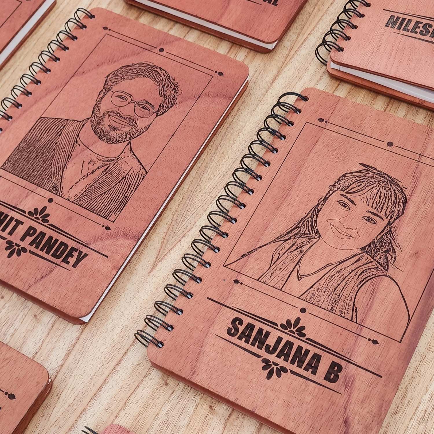Engraved Wooden Diary for Boss & Office Colleagues | Personalised Corporate Gifts - Image 2