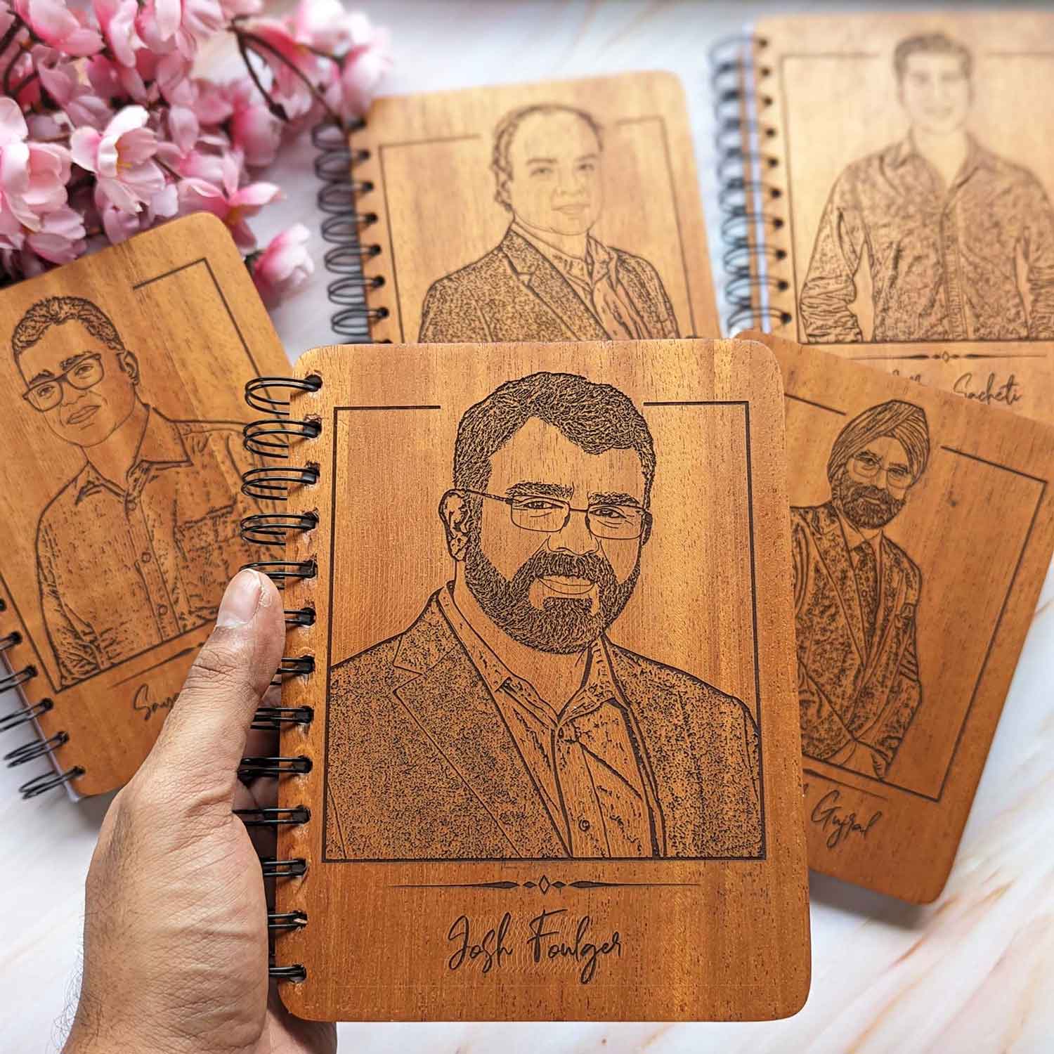 Engraved Wooden Diary for Boss & Office Colleagues | Personalised Corporate Gifts - Image 5