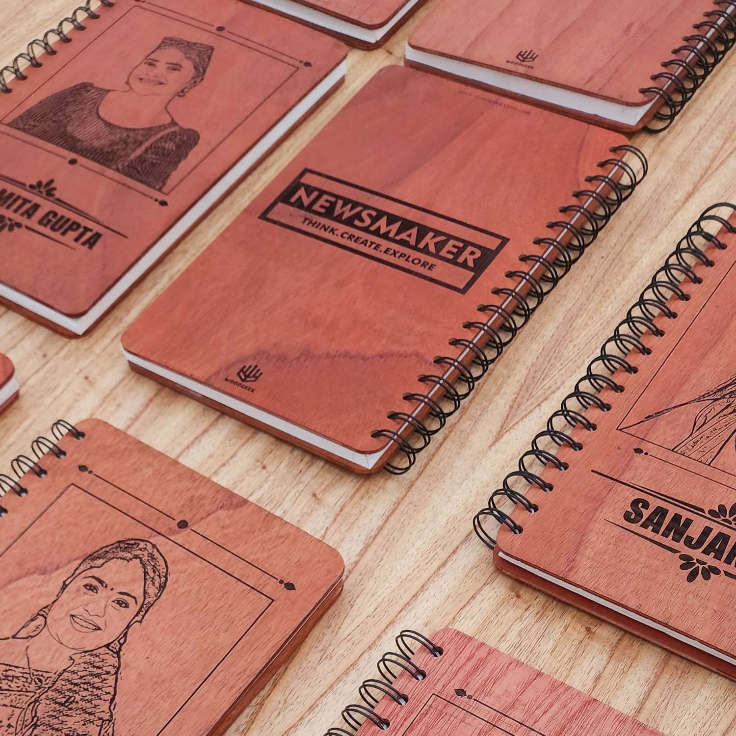 Engraved Wooden Diary for Boss & Office Colleagues | Personalised Corporate Gifts - Image 7