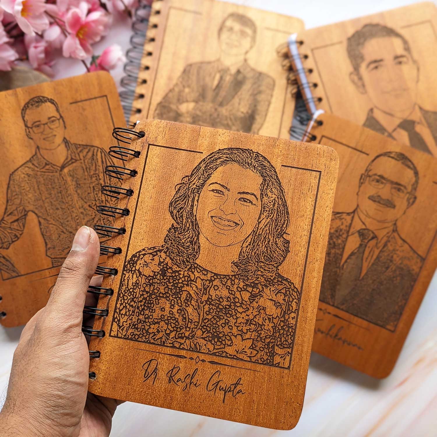Engraved Wooden Diary for Boss & Office Colleagues | Personalised Corporate Gifts - Image 8