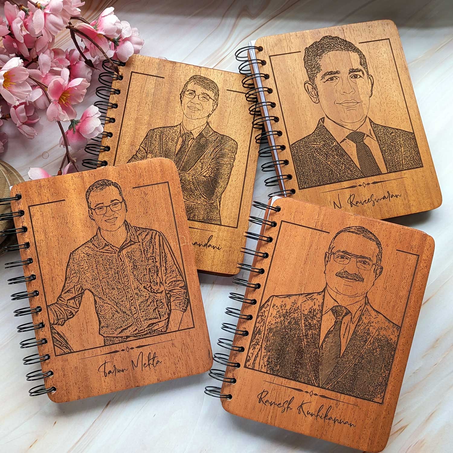 Engraved Wooden Diary for Boss & Office Colleagues | Personalised Corporate Gifts - Image 9