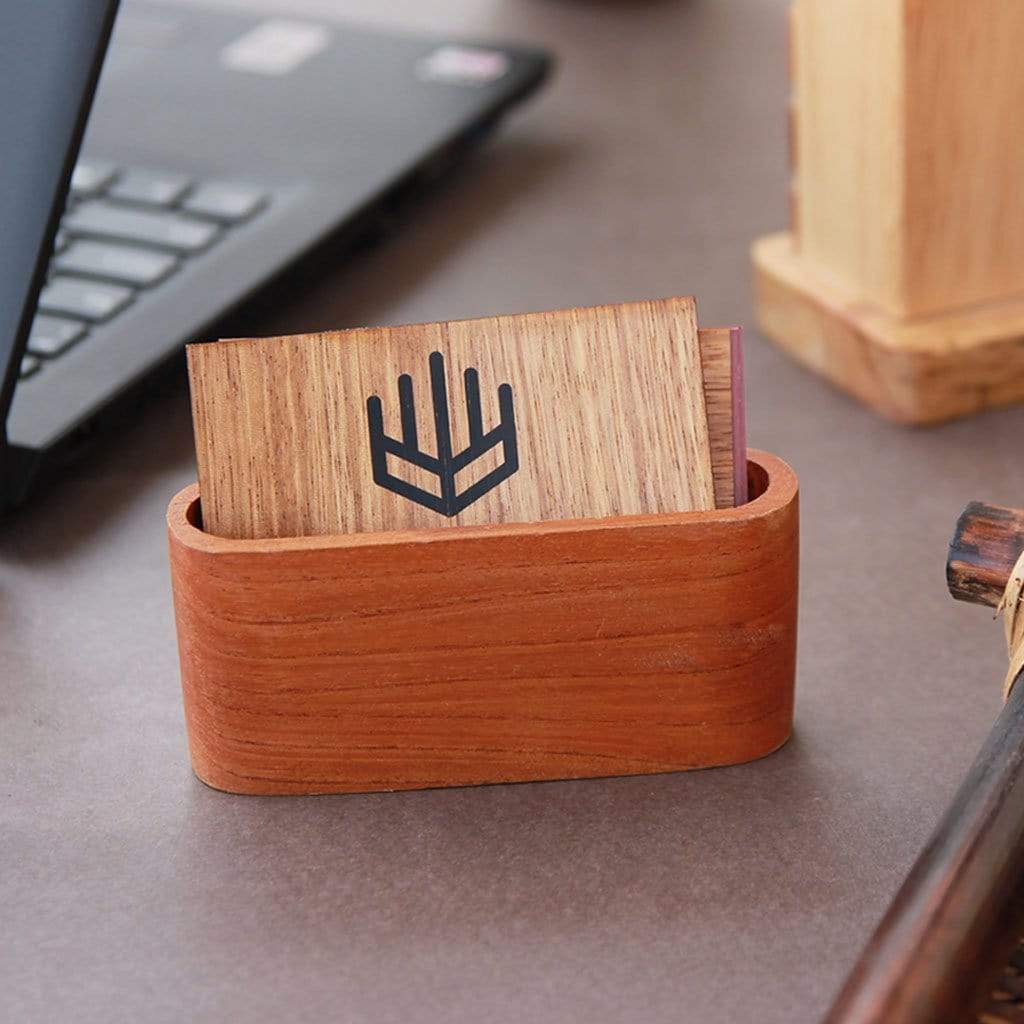 Personalised Wooden Visiting Card Holder - Image 3