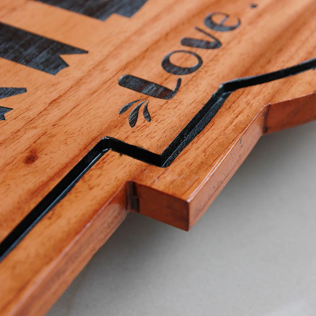 Personalized Abode Home Sign - Hanging Wooden Sign - Image 4