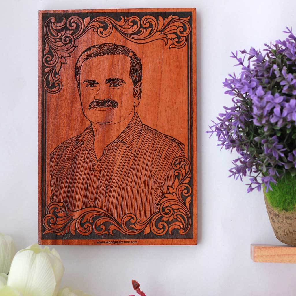 Custom Engraved Best Dad Wooden Frame - Image 5