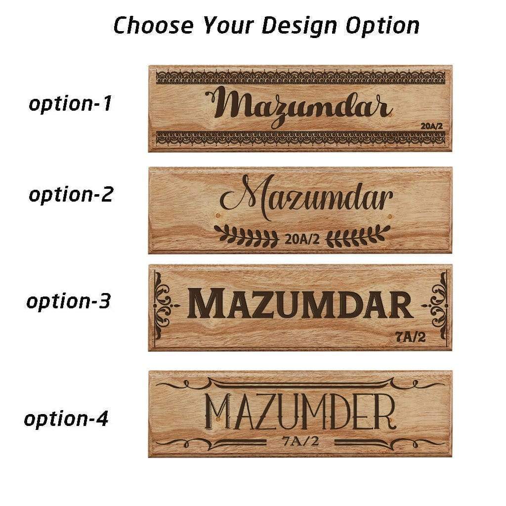 Personalized Casa Wooden Nameplate for Home - Image 3