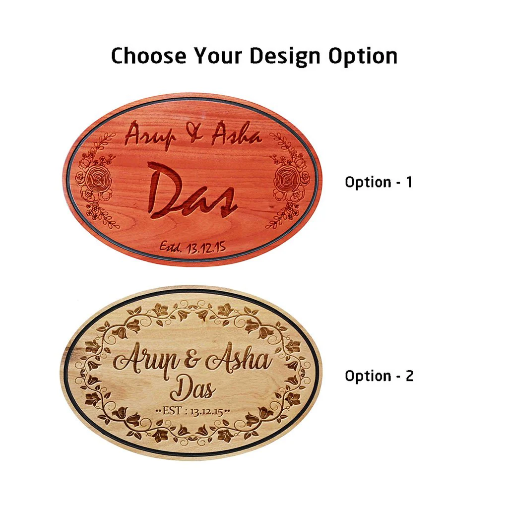 Personalized Couple Name Sign - Wooden Hanging Sign - Image 5