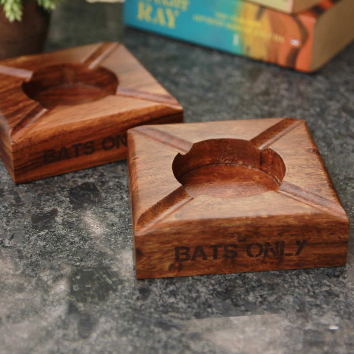 Premium Dark Wood Ashtray | Custom Engraved for Hotel & Bars - Image 5