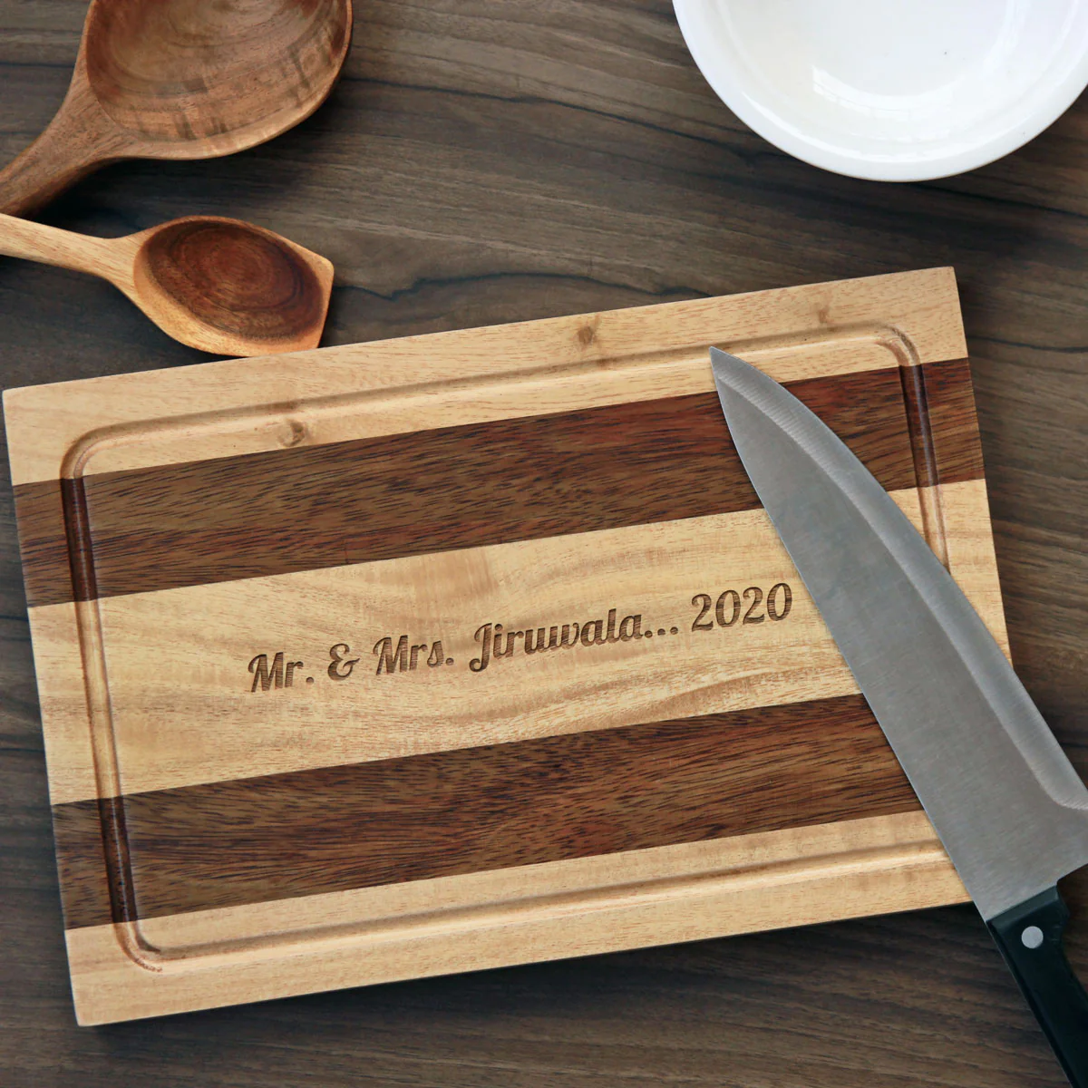 Wooden Chopping Board Personalized With Name | Cooking Lover Gift - Image 3