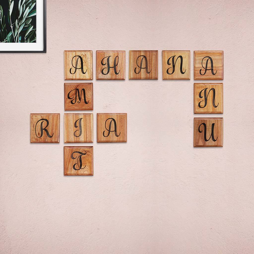 Personalized Family Tree Wooden Crossword Wall Art - Image 4