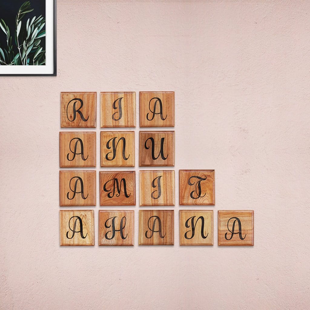 Personalized Family Tree Wooden Crossword Wall Art - Image 5