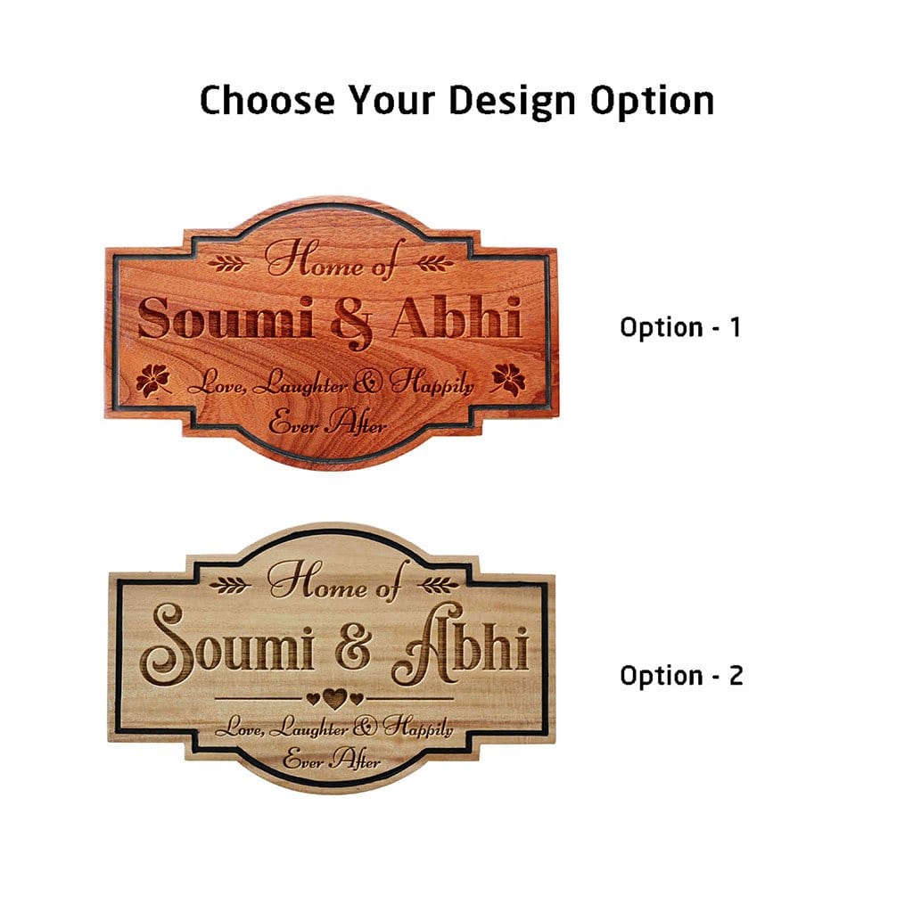 Personalized Home Sign for Couples - Hanging Wooden Sign - Image 9