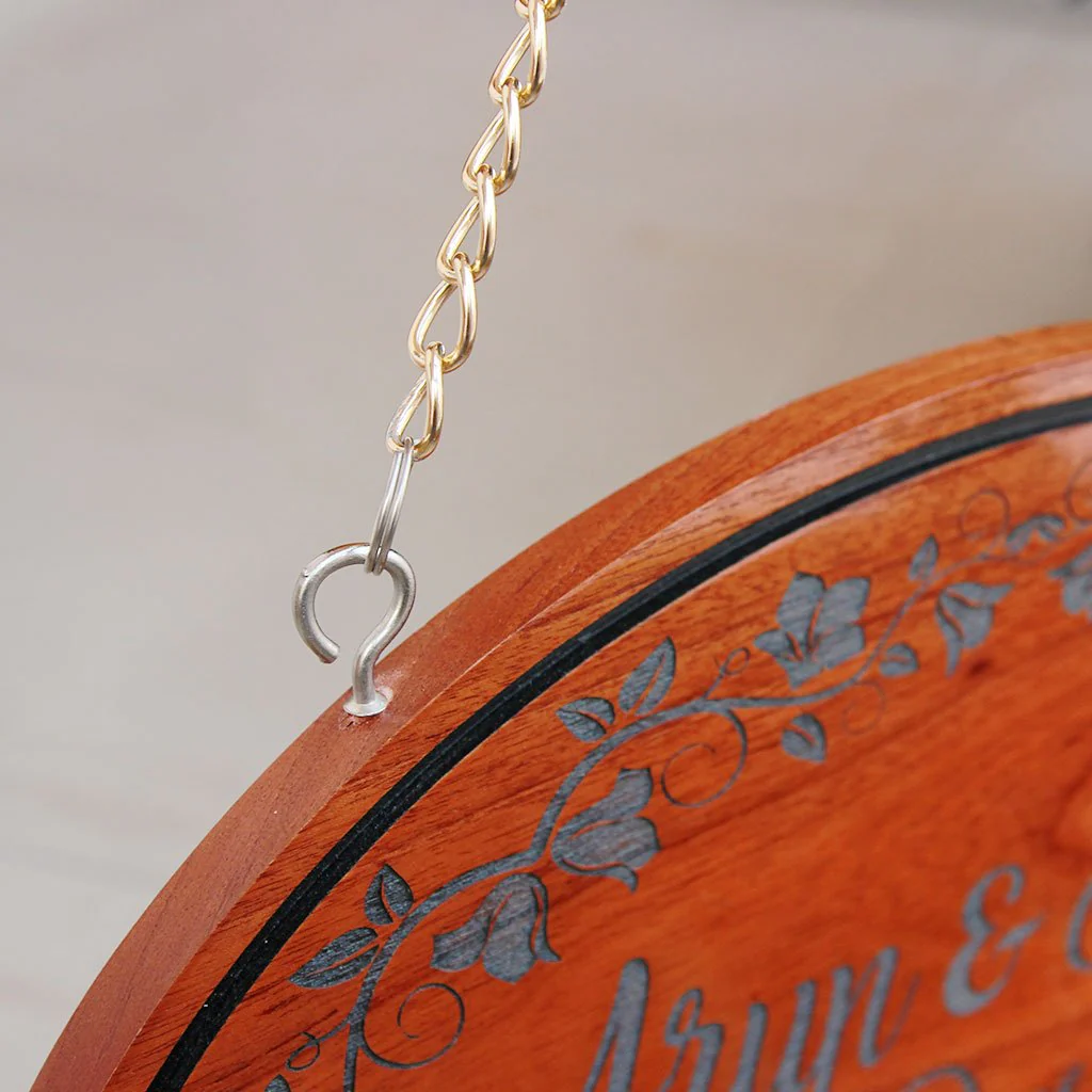 Personalized Last Name Sign - Wooden Hanging Sign - Image 3