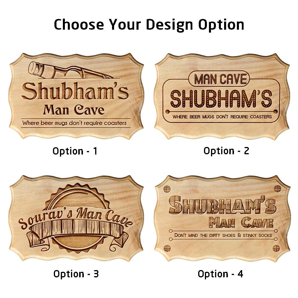 Personalized Man Cave Wooden Room Sign - Image 3