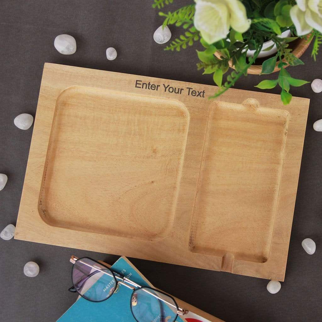 Personalized Phone & Watch Tray With Charging Station | Gift For Friends - Image 3