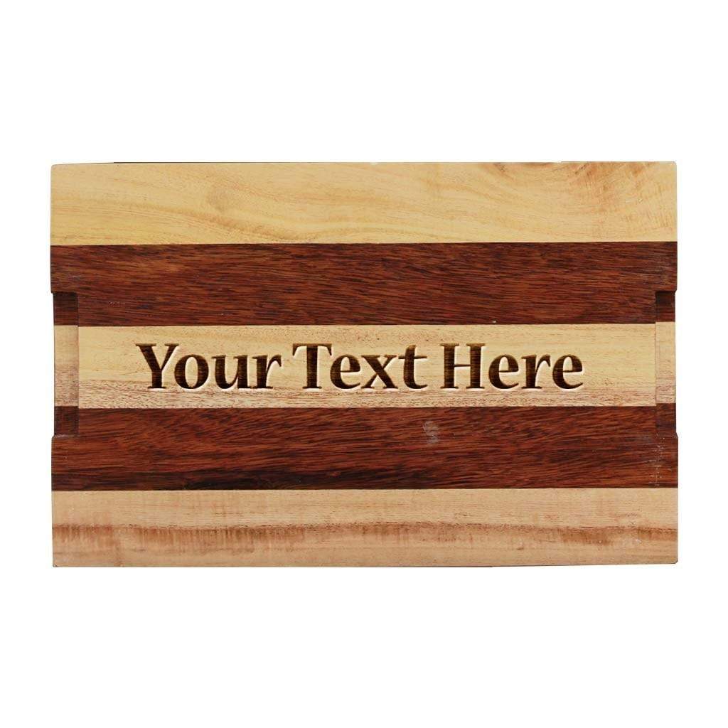 Personalized Serving Tray Engraved With Couple Name - Wooden Tray - Image 9
