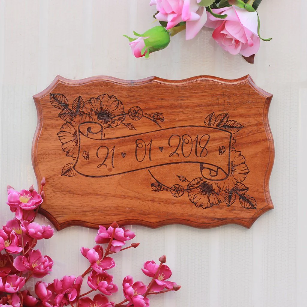 Personalized Special Date Engraved Wood Sign
