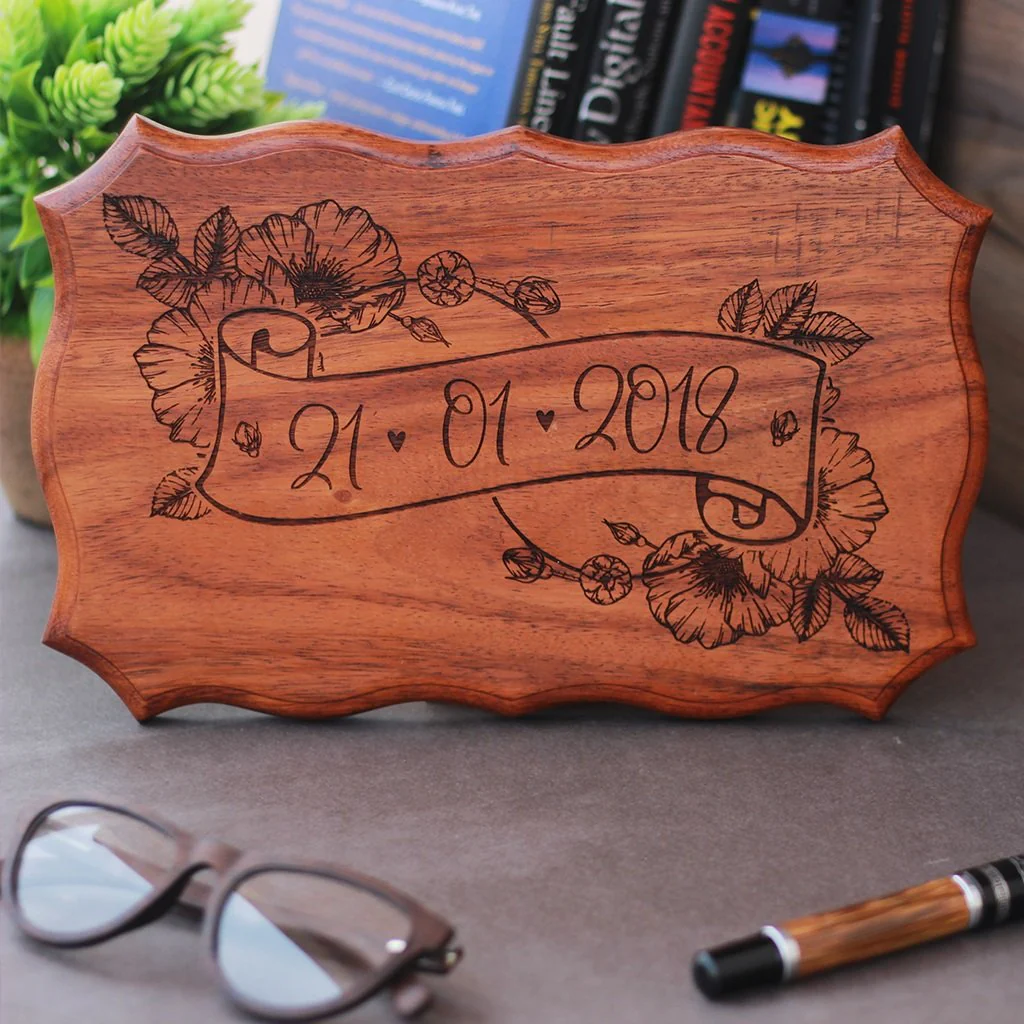 Personalized Special Date Engraved Wood Sign - Image 2