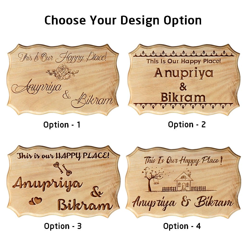 This Is Our Happy Place Personalized Wood Sign for Home - Image 3