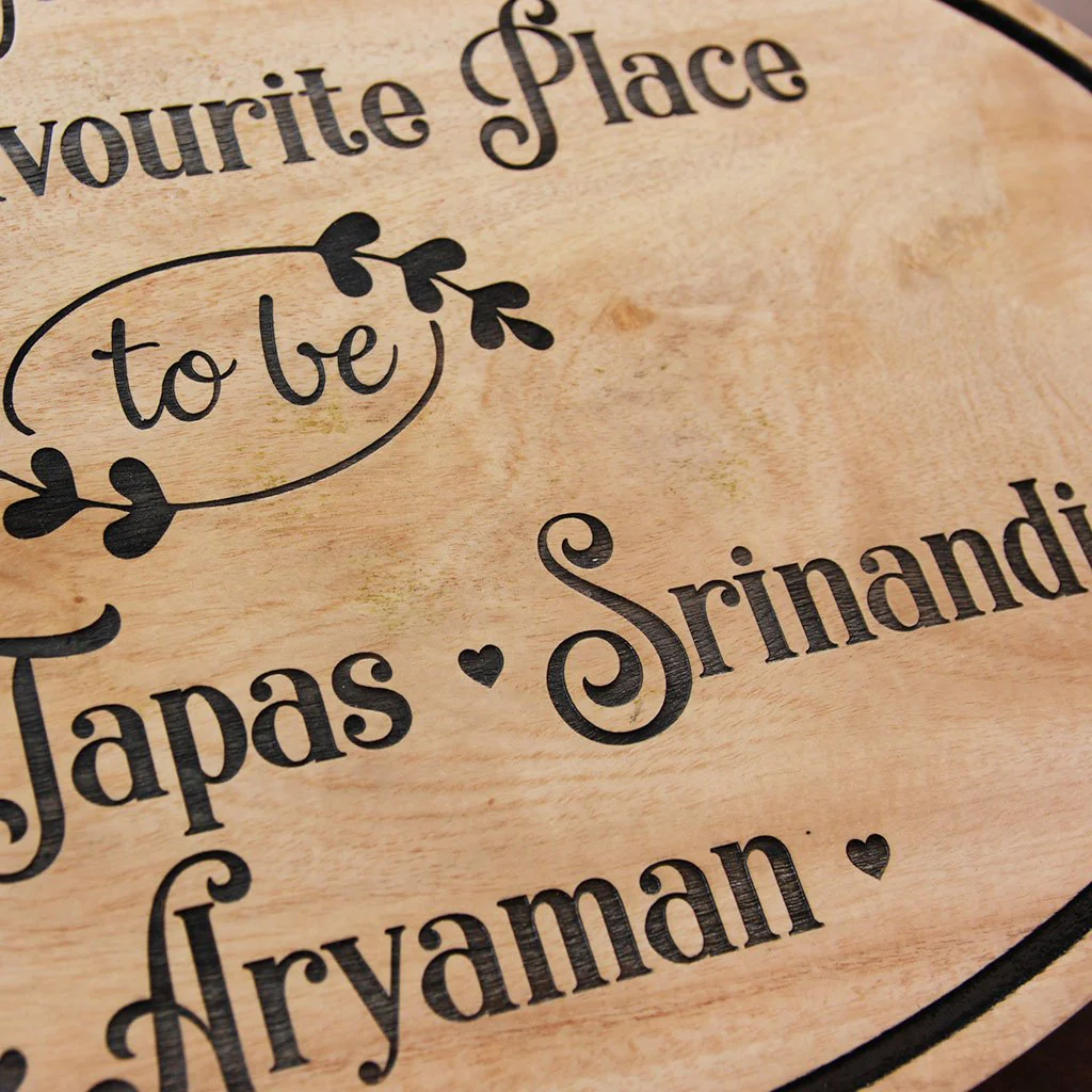 Together is Our Favourite Place - Custom Engraved Home Nameplate - Image 3