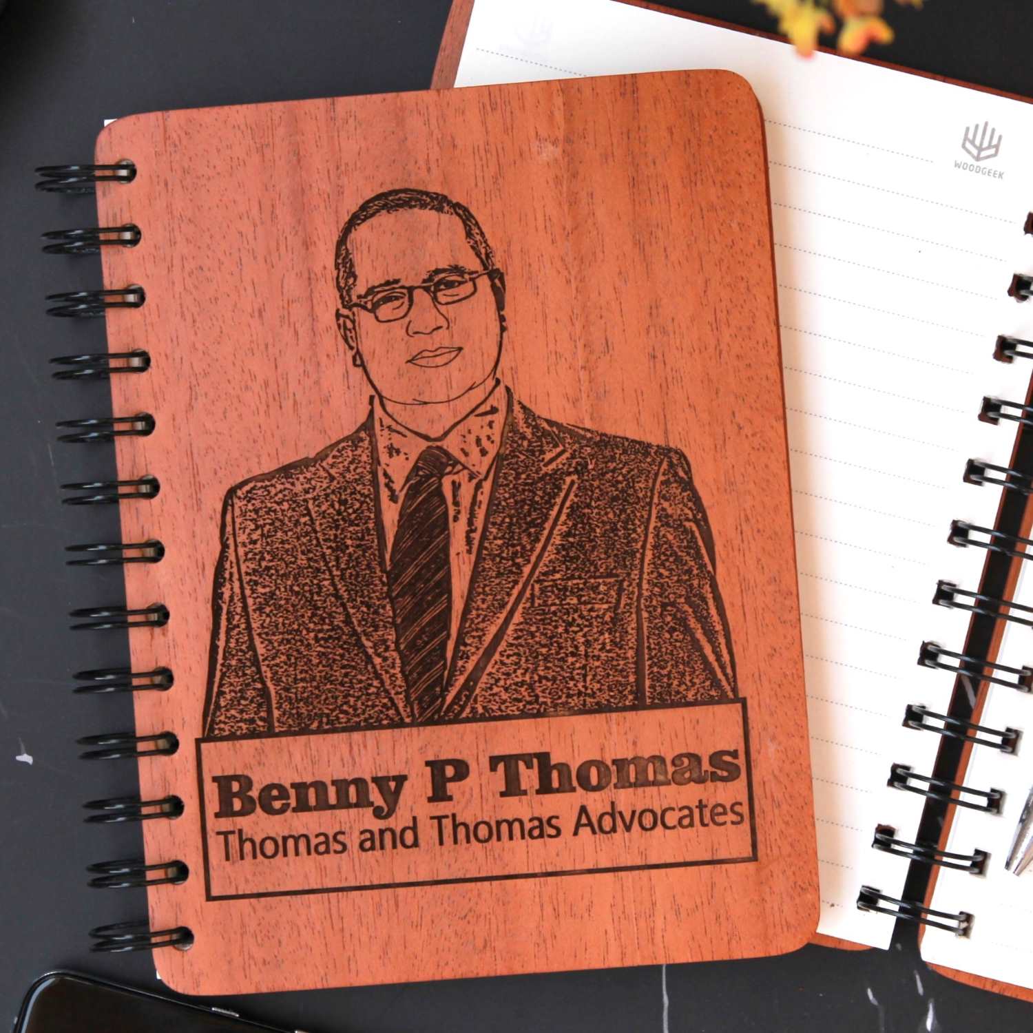 Personalized Wooden Diary for Boss, Mentor & Leaders | Corporate Executive Gift - Image 2