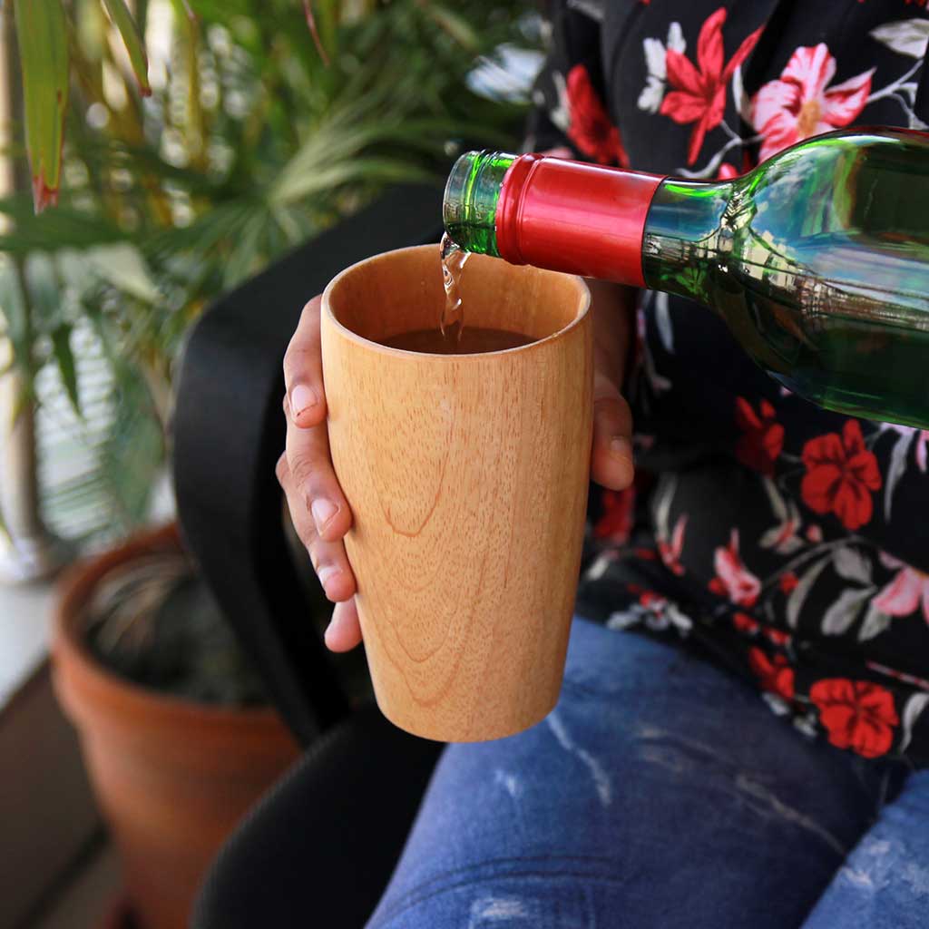 Personalized Wooden Tall Drinking Glass(10 oz/300ml) | Birthday Gift For Coffee Lover - Image 12