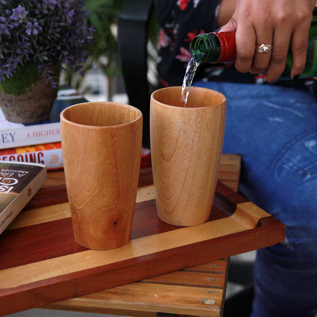 Personalized Wooden Tall Drinking Glass(10 oz/300ml) | Birthday Gift For Coffee Lover - Image 7