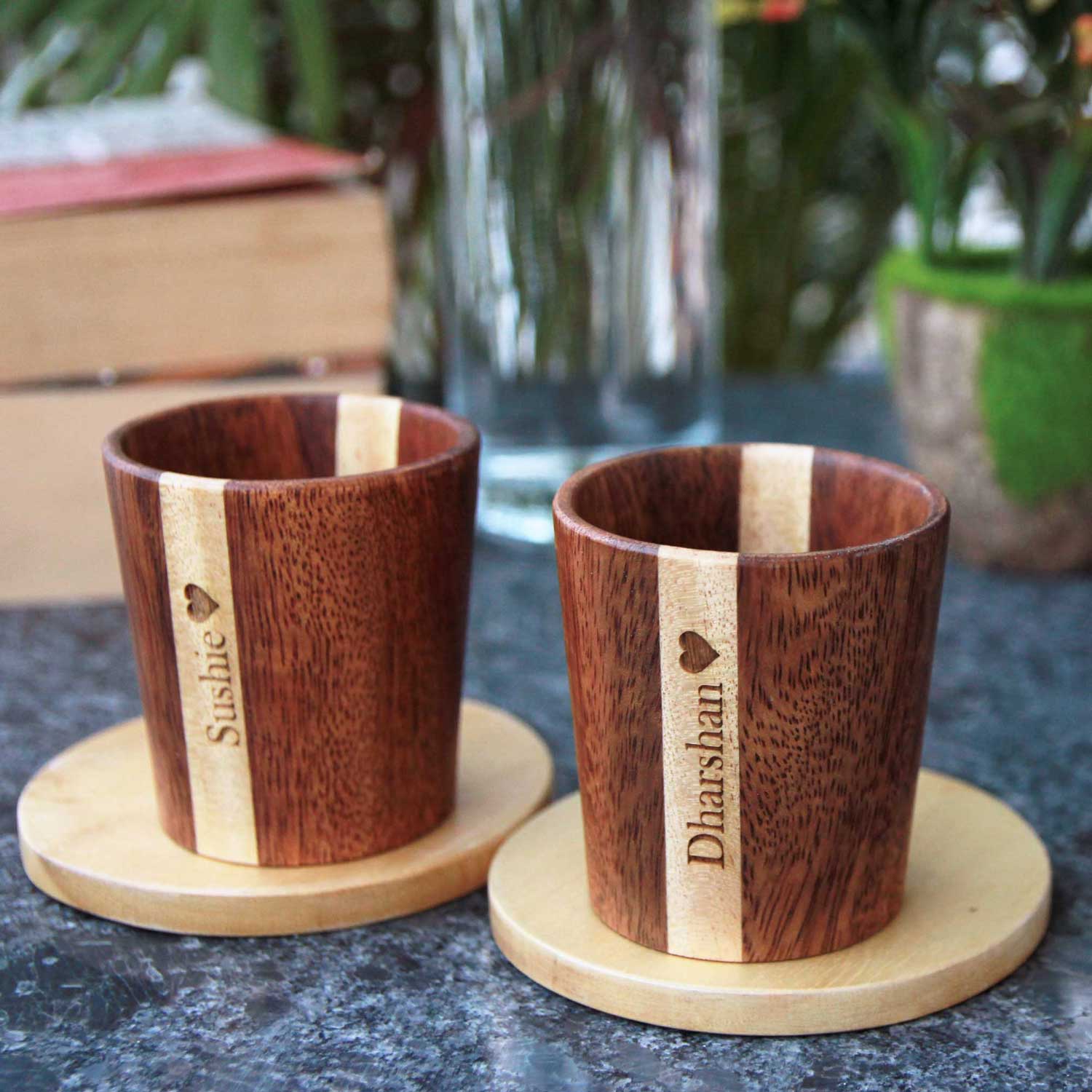 Personalized Wood Tea & Coffee Cup With Name | Birthday Gift For Friends - Image 3