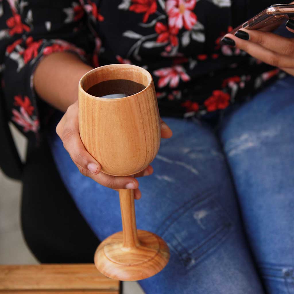 Personalized Wood Wine Goblets Engraved With Name | Anniversary Gift - Image 12