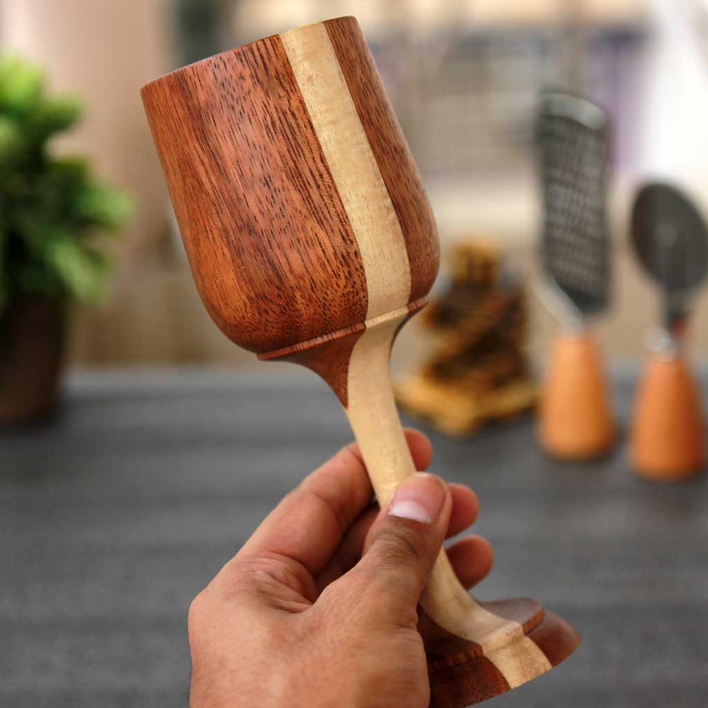 Personalized Wood Wine Goblets Engraved With Name | Anniversary Gift - Image 13