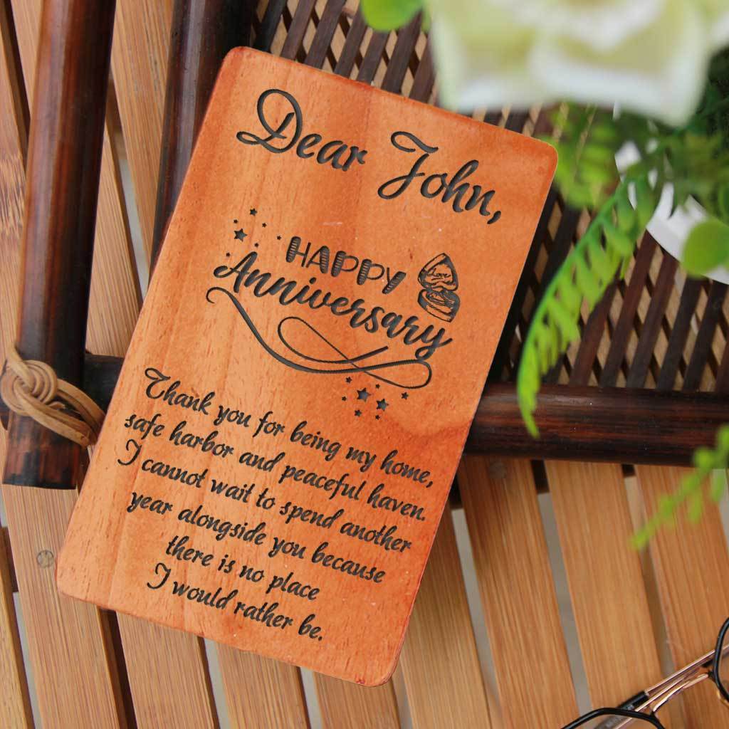 Personalized Anniversary Cards: Set Of Wooden Anniversary Cards - Image 2