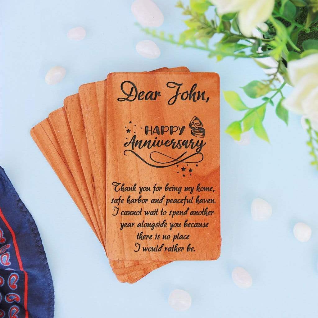 Personalized Anniversary Cards: Set Of Wooden Anniversary Cards - Image 3