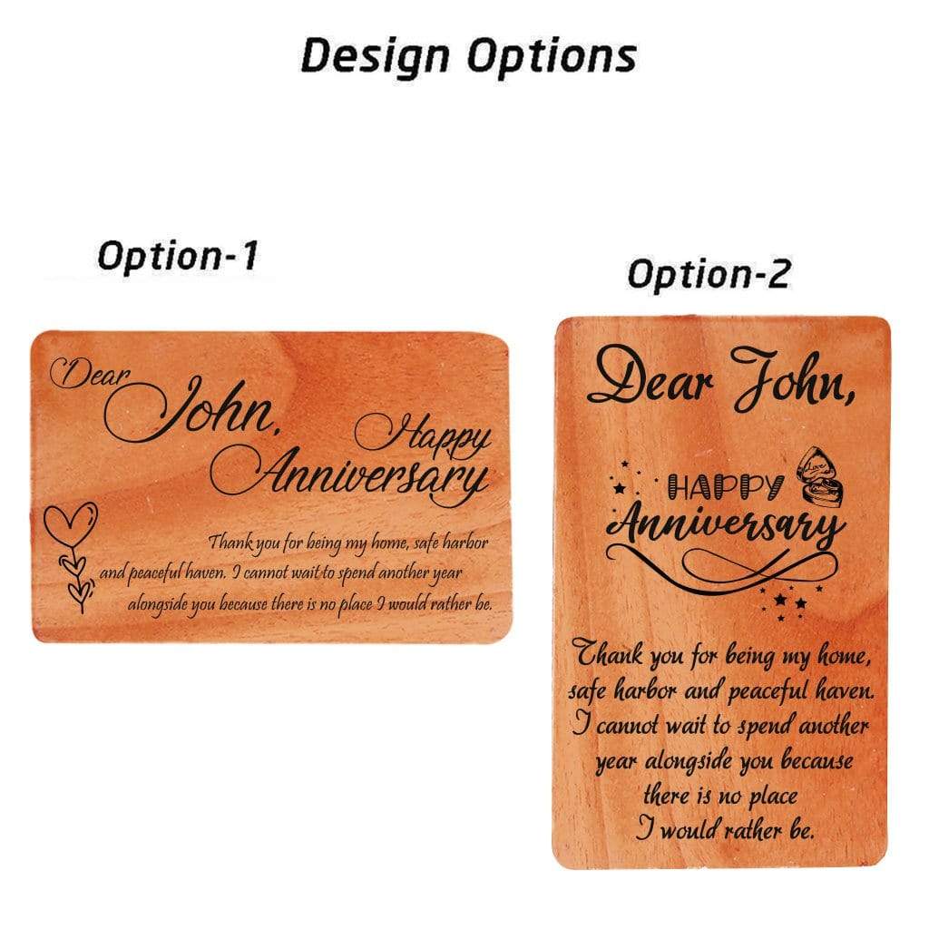 Personalized Anniversary Cards: Set Of Wooden Anniversary Cards - Image 4