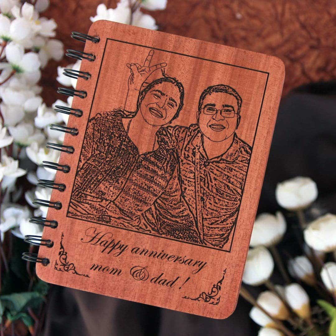 Personalized Wooden Anniversary Diary – A Celebration of Love & Family - Image 2