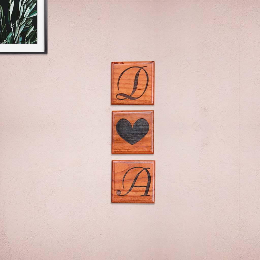 Personalized Wooden Crossword Wall Art with Initials - Image 2