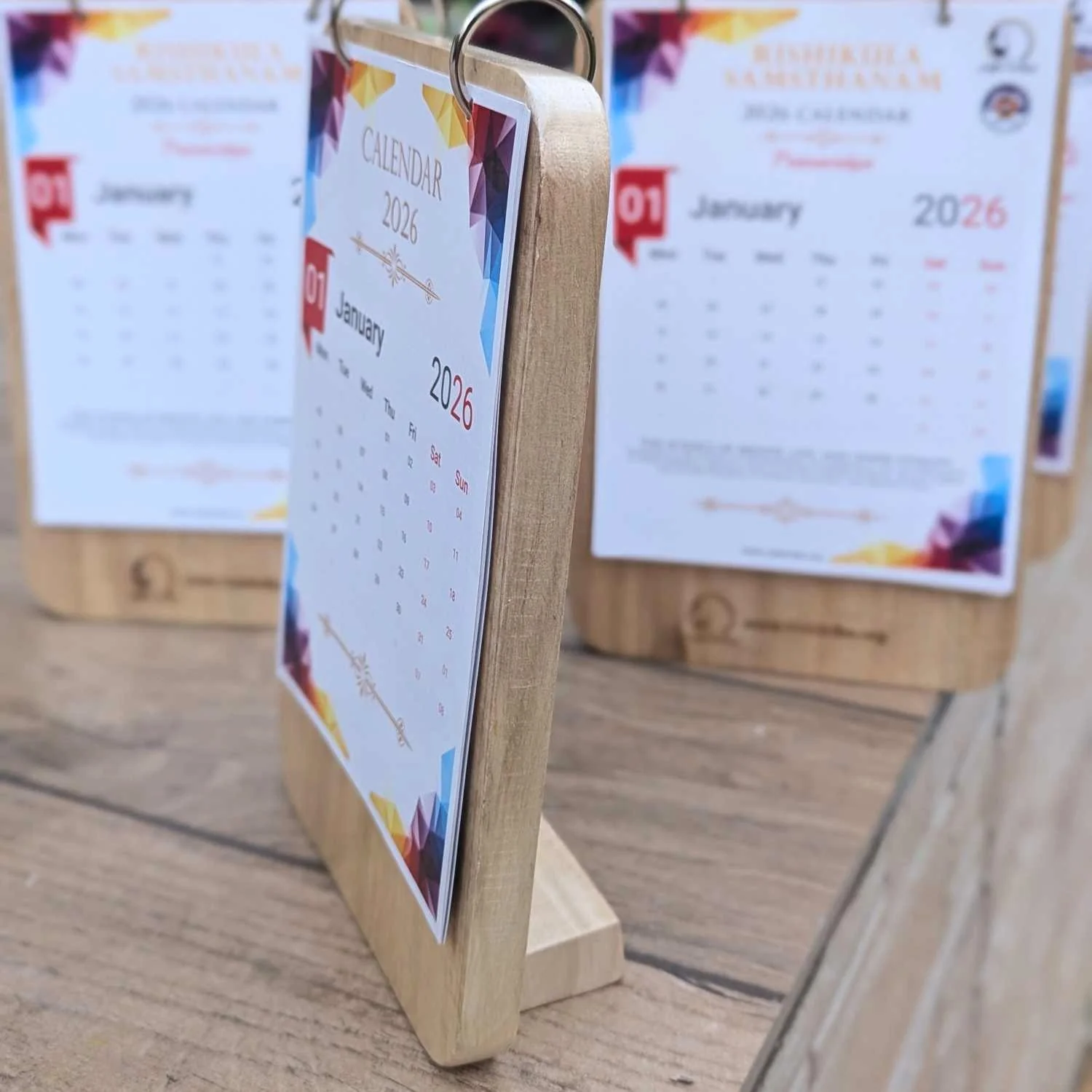 Custom Wooden Desk Calendar | Engraved Birch Wood Calendar for Office & Corporate Gifting - Image 11