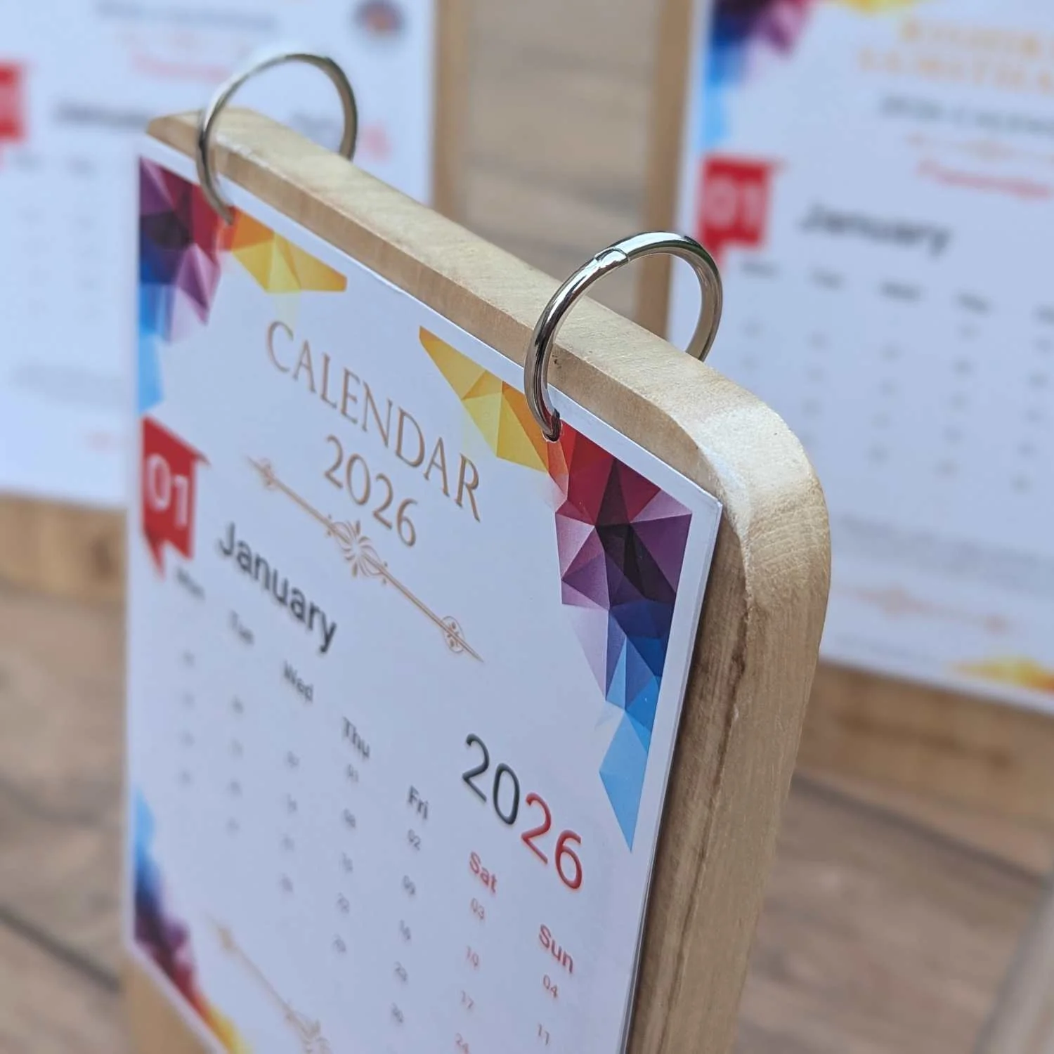 Custom Wooden Desk Calendar | Engraved Birch Wood Calendar for Office & Corporate Gifting - Image 12