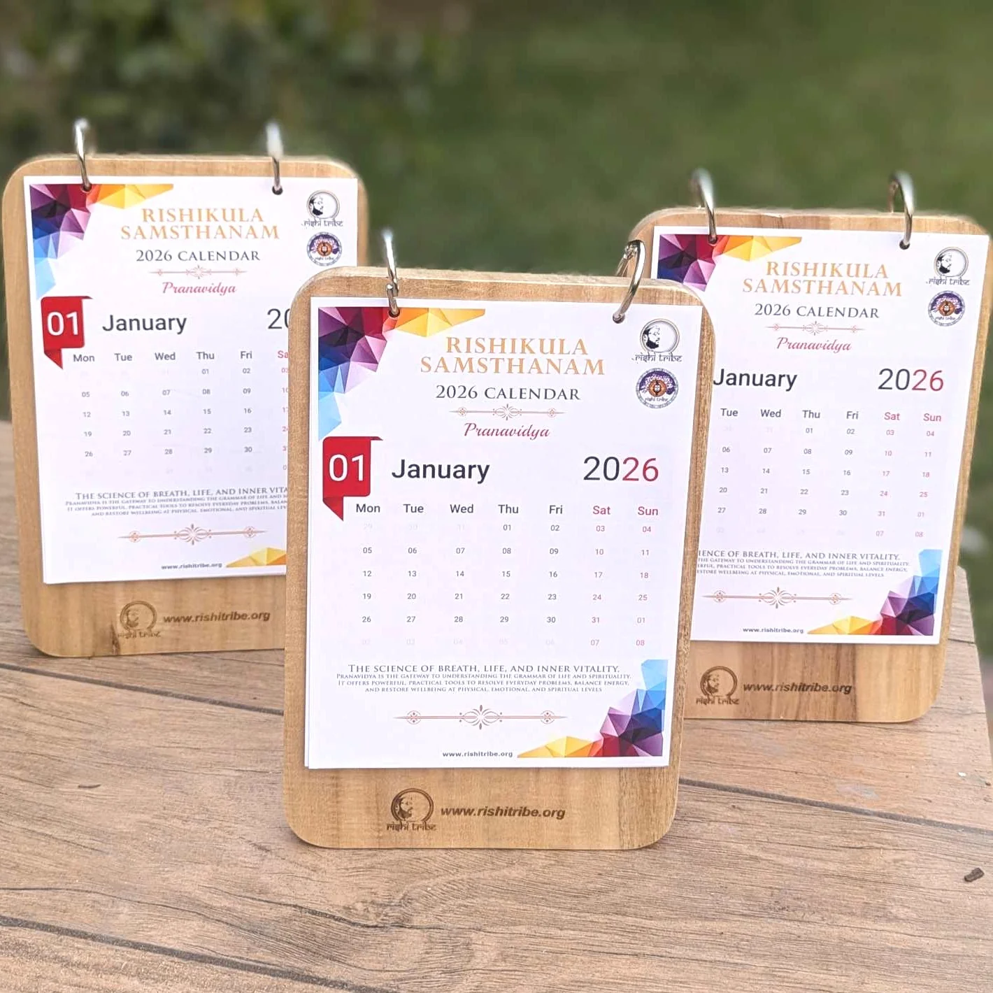 Custom Wooden Desk Calendar | Engraved Birch Wood Calendar for Office & Corporate Gifting - Image 5
