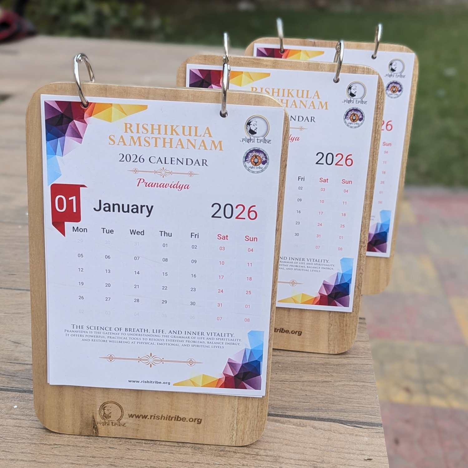 Custom Wooden Desk Calendar | Engraved Birch Wood Calendar for Office & Corporate Gifting - Image 7