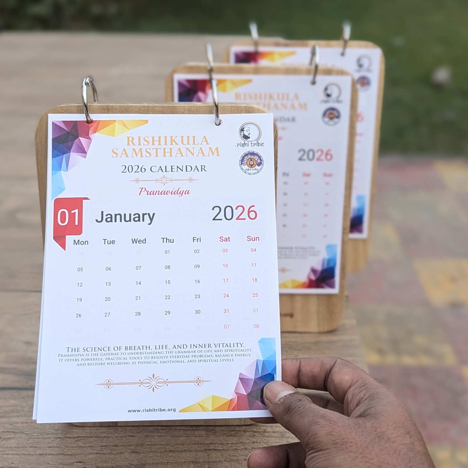 Custom Wooden Desk Calendar | Engraved Birch Wood Calendar for Office & Corporate Gifting - Image 8