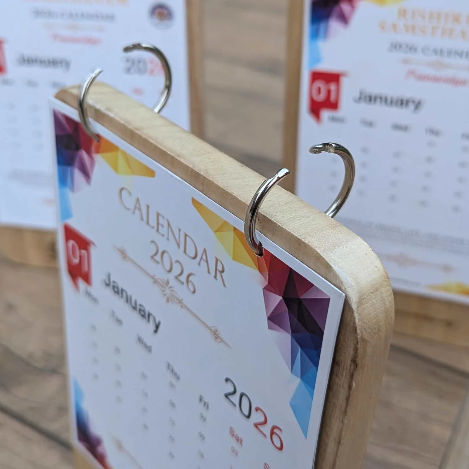 Custom Wooden Desk Calendar | Engraved Birch Wood Calendar for Office & Corporate Gifting - Image 9