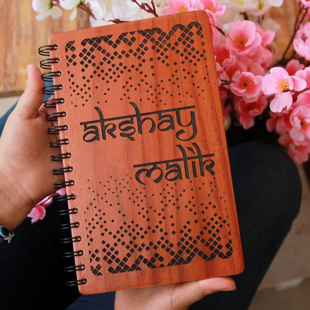Wooden Diary Engraved With Message For Mentor & Teacher - Image 2