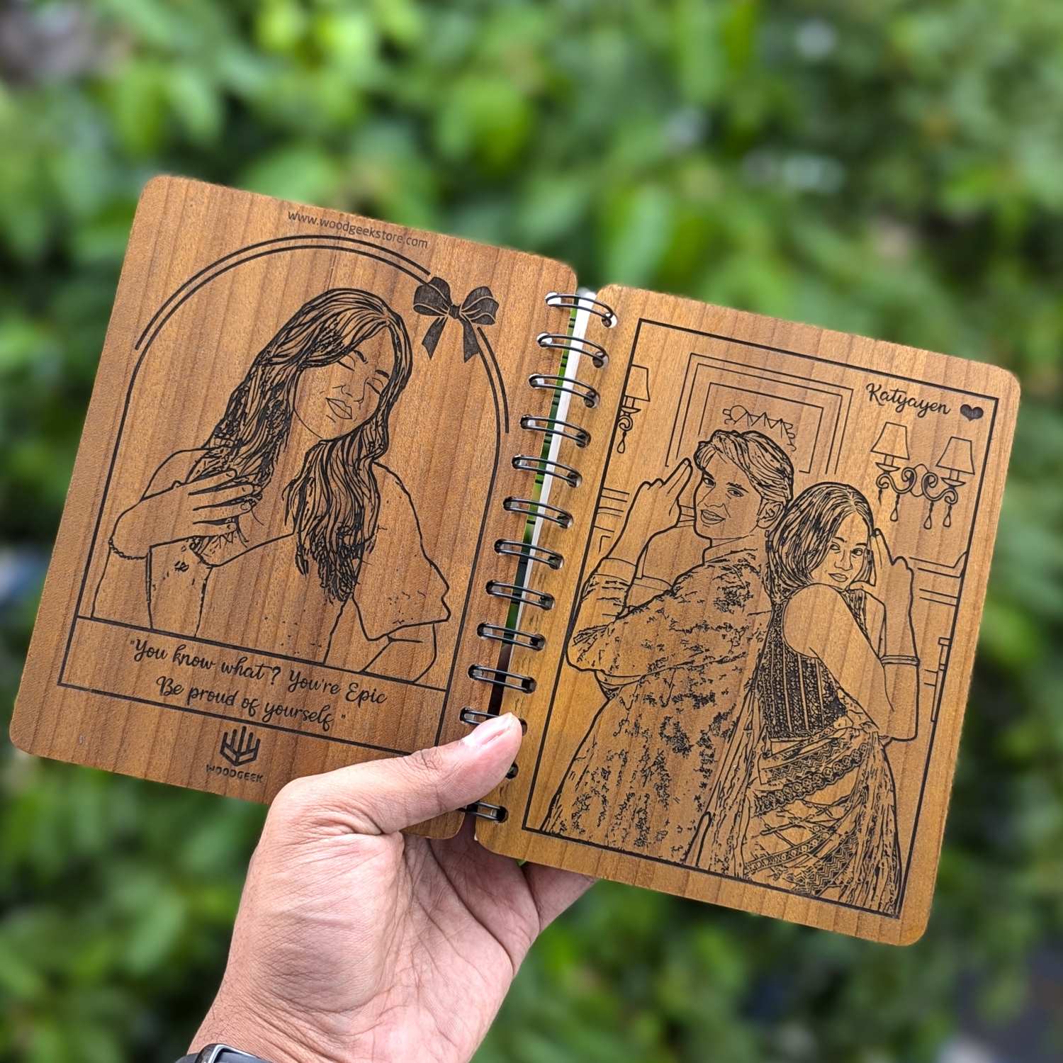 Personalized Wooden Diary for Best Friends – Partners in Crime Forever - Image 2