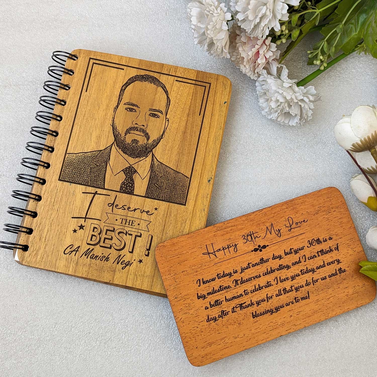 Personalized Wooden Diary for Chartered Accountants | CA Gift - Image 2