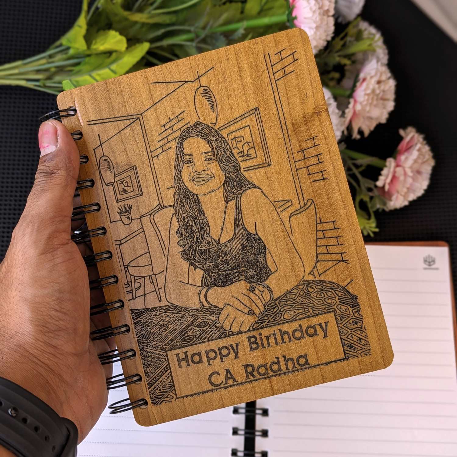 Personalized Wooden Diary for Chartered Accountants | CA Gift - Image 4