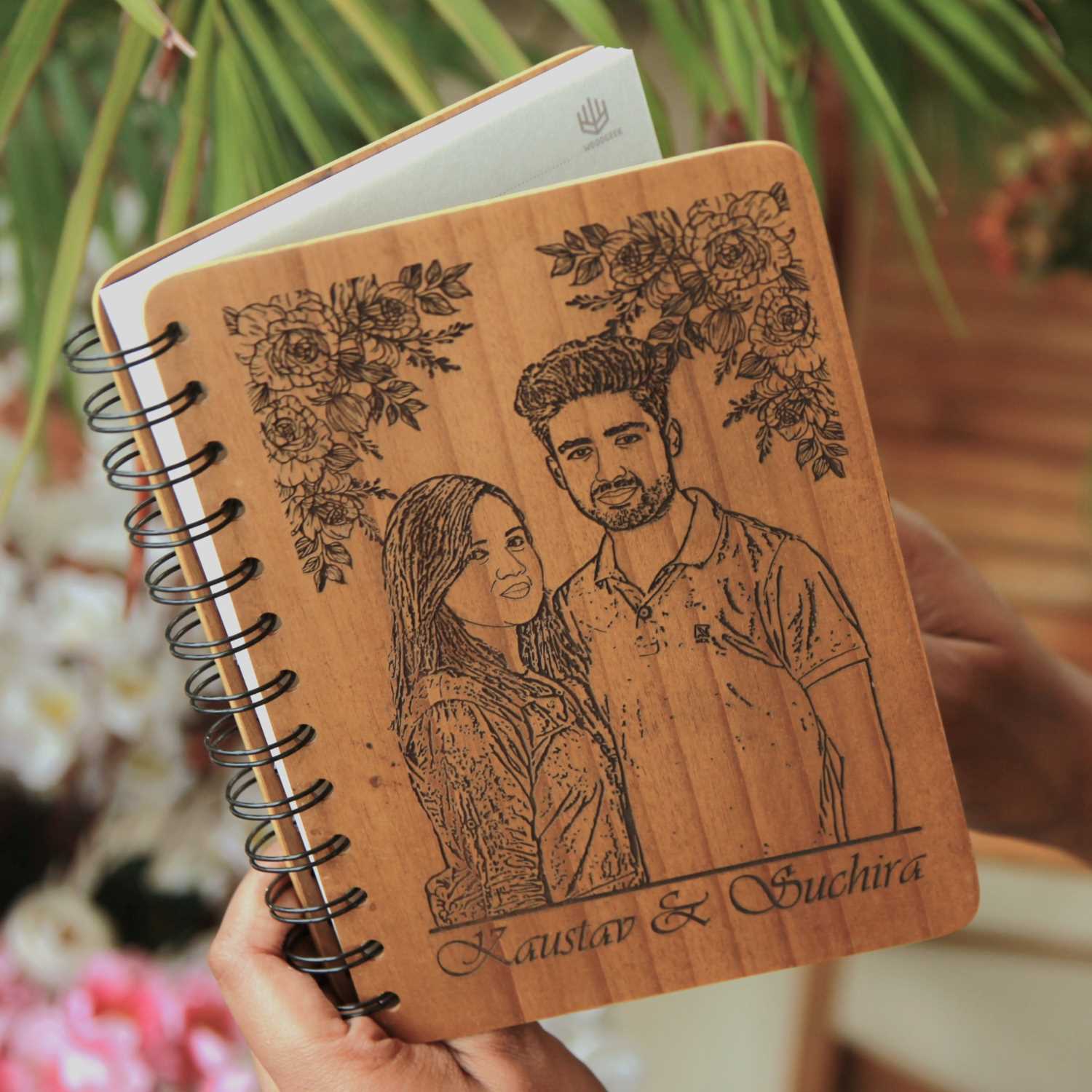 Personalized Wooden Diary for Couples - A Book of Us - Image 2
