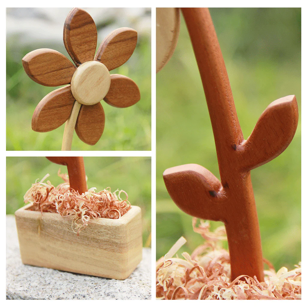 Personalized Wooden Flower & Engraved Wooden Plaque| Girlfriend Gift - Image 2