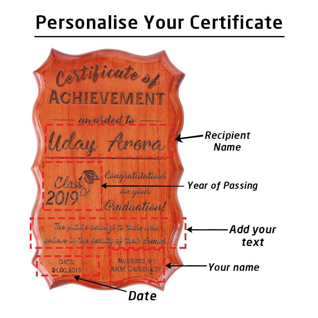 Personalized Wooden Graduation Certificate - Image 3