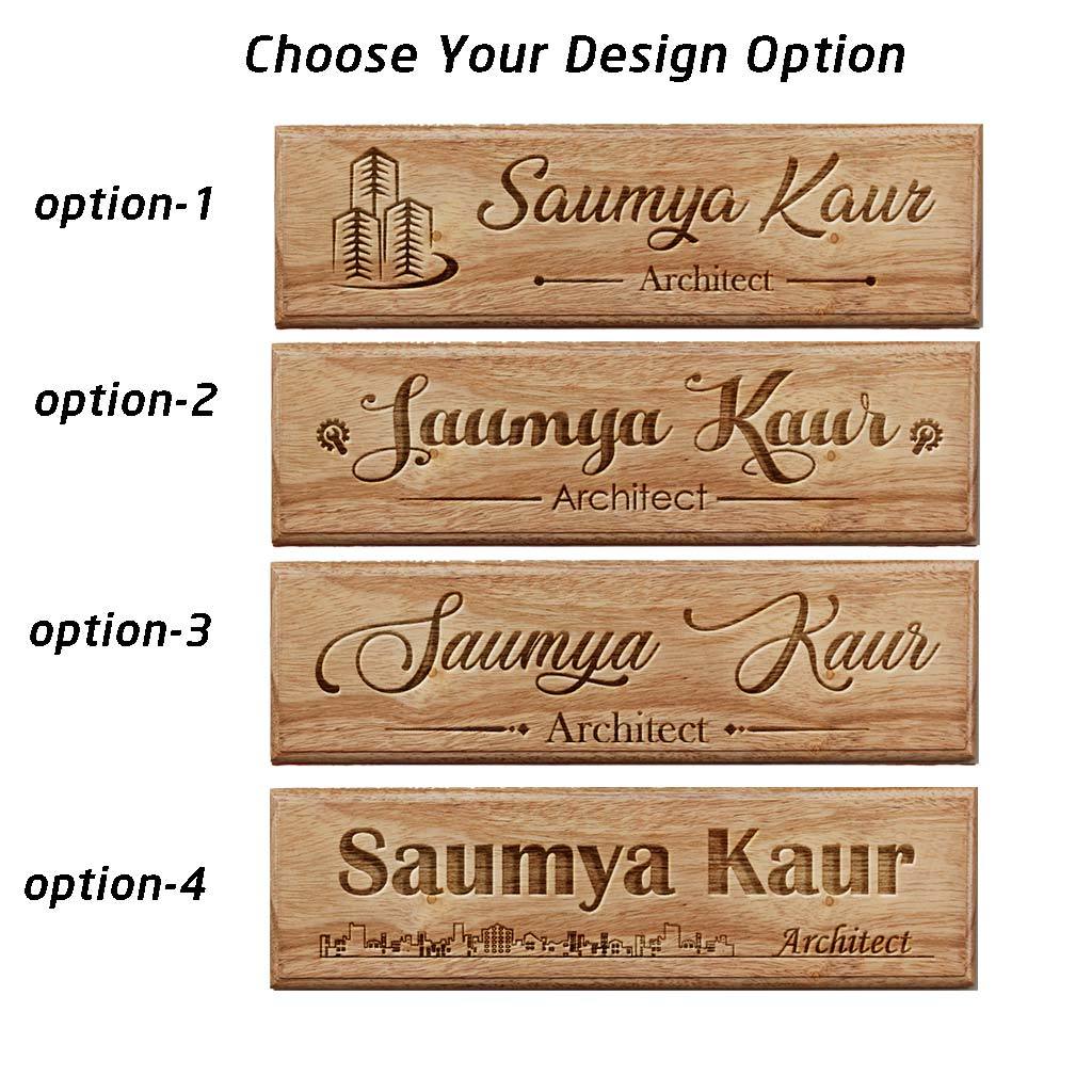 Personalized Wooden Nameplate for Architects - Image 5
